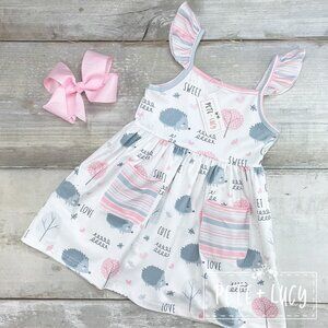Pete + Lucy Happy Hedgehogs dress size 5